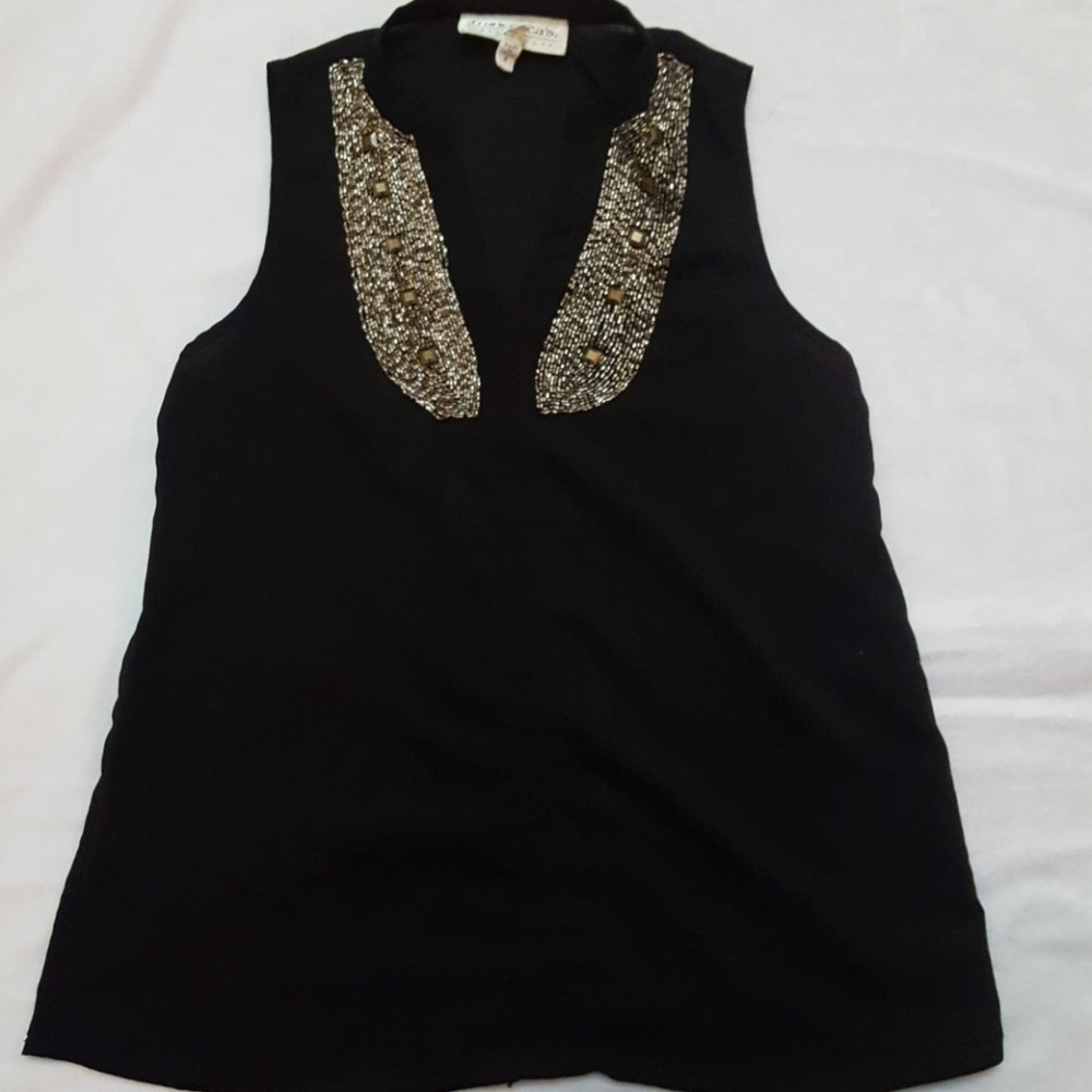 Francescas V Neck Beaded Blouse